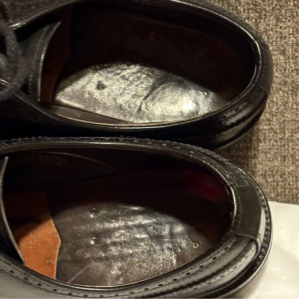Hanover Master Flex Men's‎ Size 9 D/B Black Leather Wingtip Oxford Dress Shoes